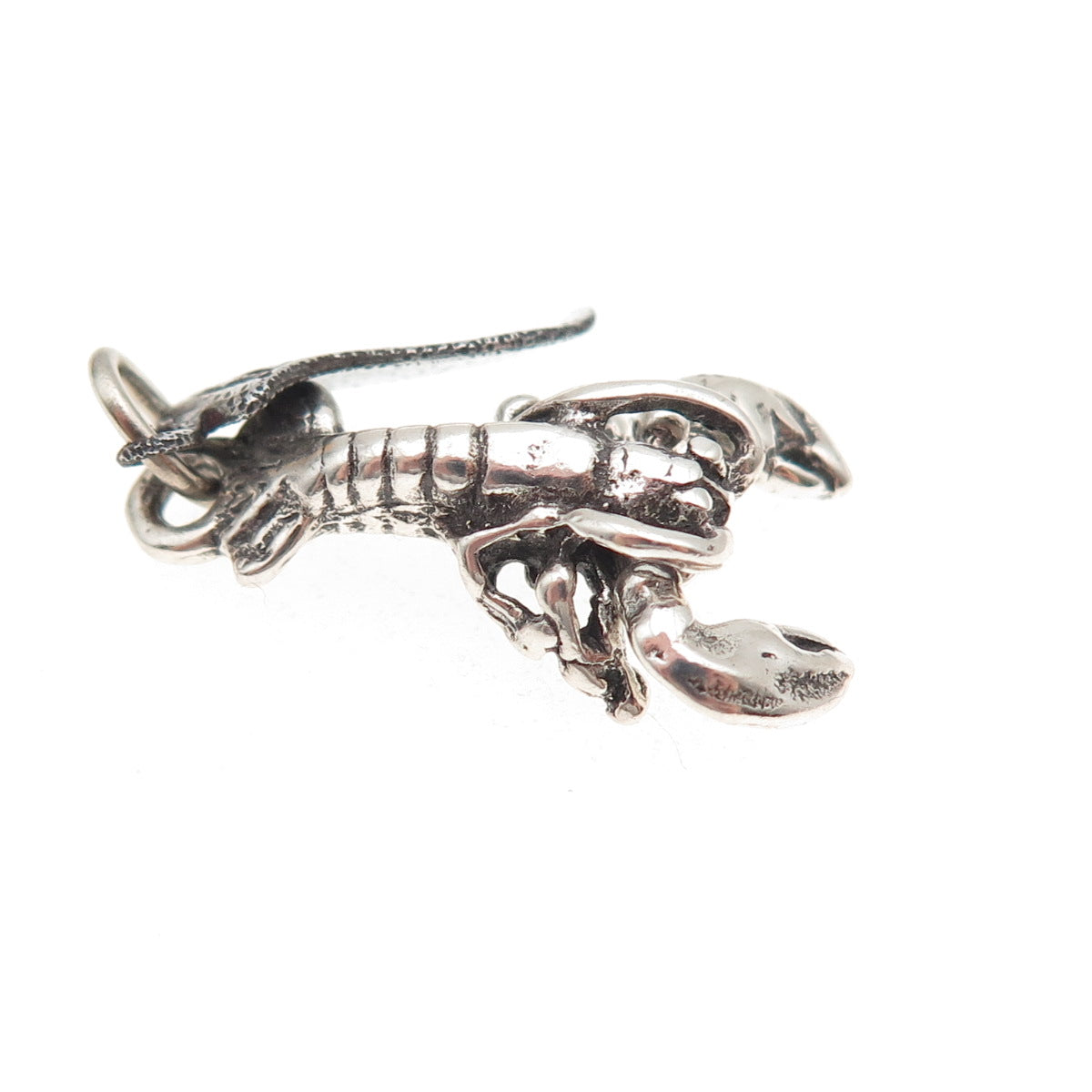 925 Sterling Silver Vintage Acadia National Park Lobster Oxidized Charm Pendant