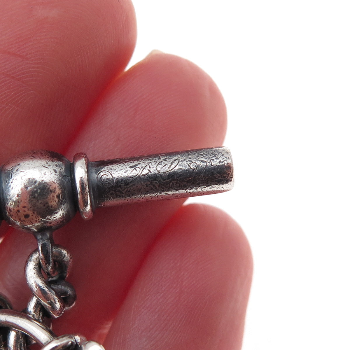 Ralph Lauren 925 Sterling Silver Vintage Pocket Watch Fob Chain 16"