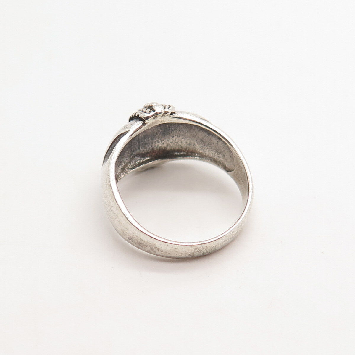 925 Sterling Silver Vintage Beaded Ring Size 5.75