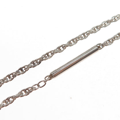 925 Sterling Silver Vintage Italy Bar Singapore Chain Necklace 24"
