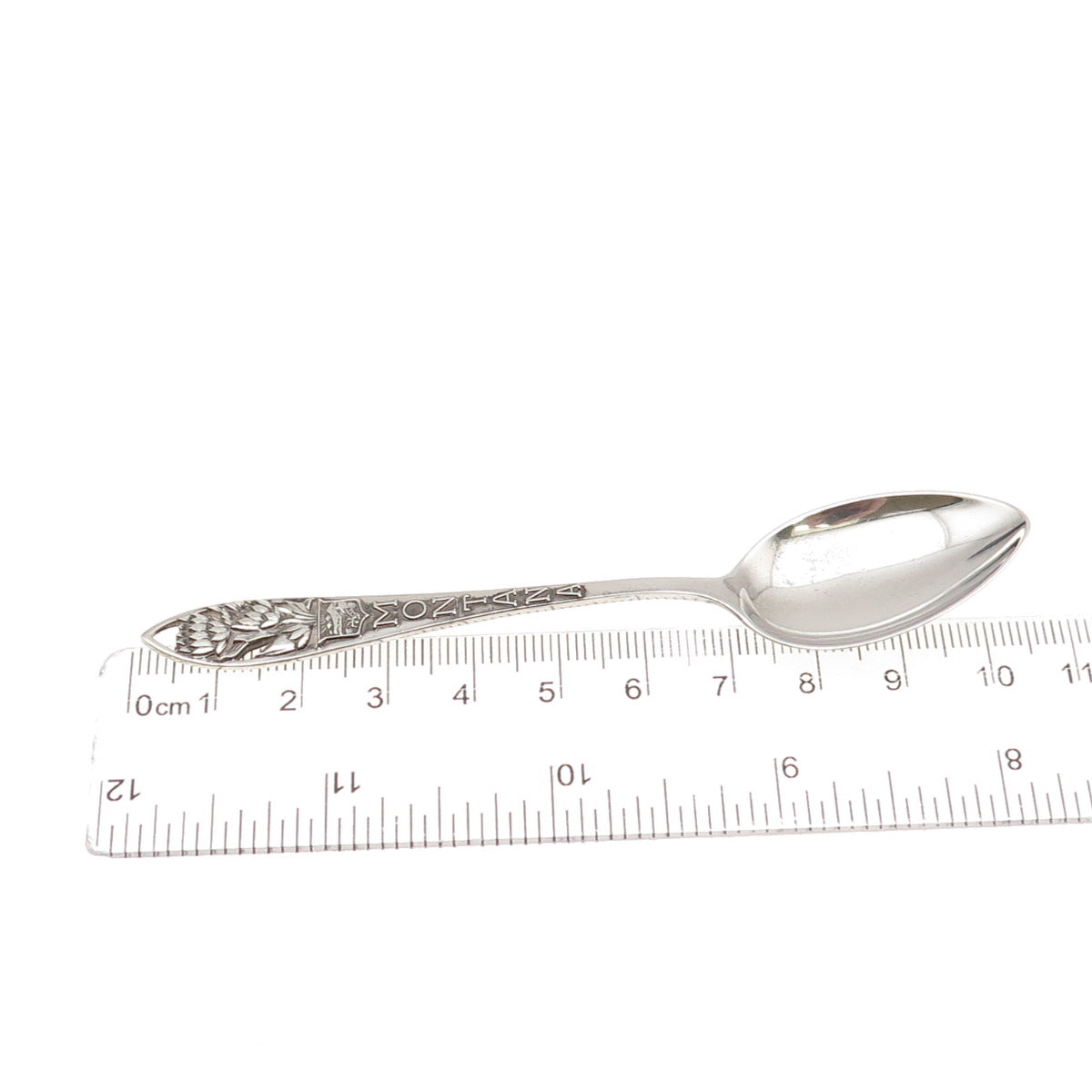 Charles M. Robbins Sterling Silver Antique Art Deco Montana State Coffee Spoon