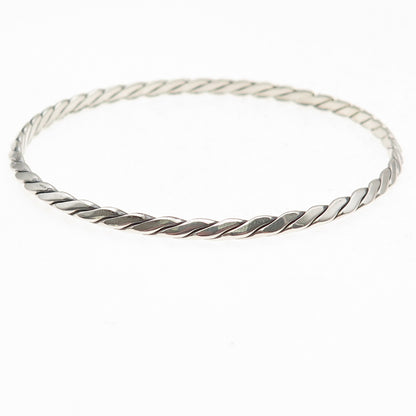Tiffany & Co. 925 Sterling Silver Antique Art Deco Twisted Bangle Bracelet 8"