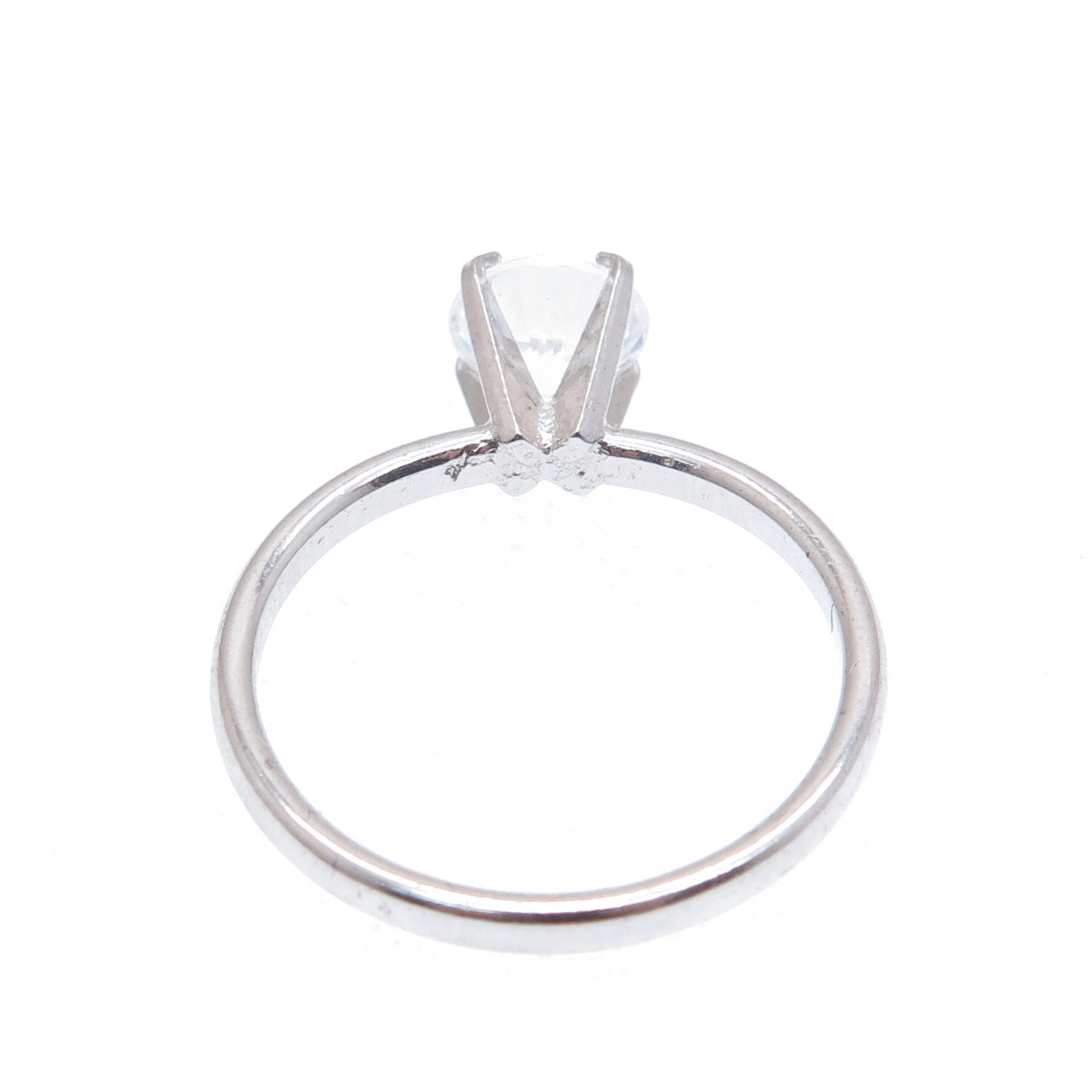 VARGAS & LIND 925 Sterling Silver Antique Art Deco C Z Engagement Ring Size 7