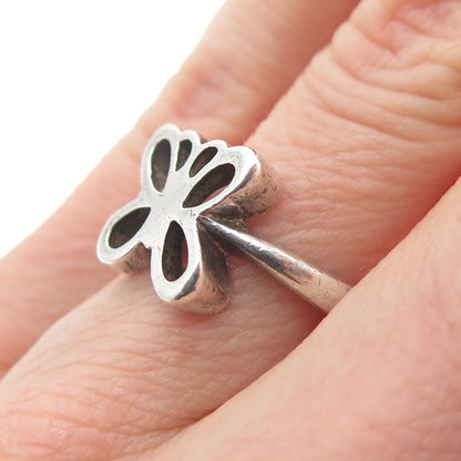 CELLINI 925 Sterling Silver Vintage Butterfly Modernist Ring Size 5.75