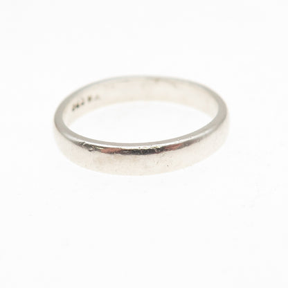 925 Sterling Silver Vintage Classic Wedding Band Ring Size 5