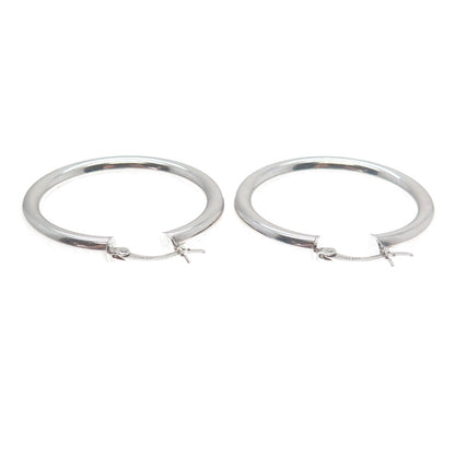925 Sterling Silver Tube Hoop Earrings