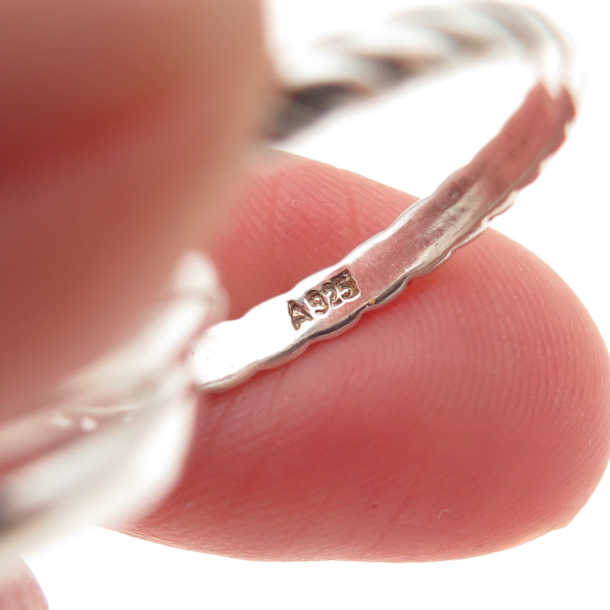 925 Sterling Silver Vintage Interlocked Trinity Band Ring Size 6.75