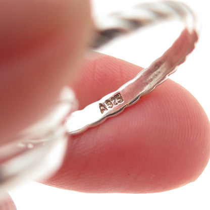 925 Sterling Silver Vintage Interlocked Trinity Band Ring Size 6.75