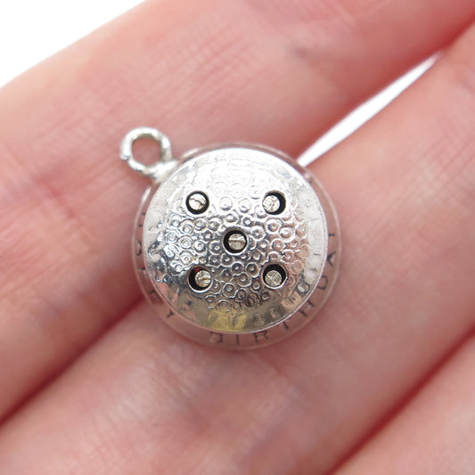 925 Sterling Silver Antique Happy Birthday To You Cake Minimalist Charm Pendant
