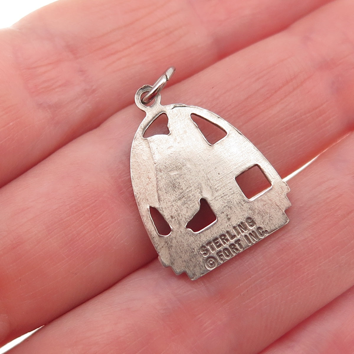 Fort Inc. 925 Sterling Silver Vintage Empire State NY Mini Charm Pendant