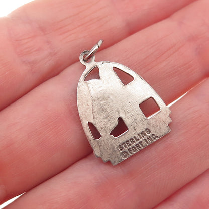 Fort Inc. 925 Sterling Silver Vintage Empire State NY Mini Charm Pendant