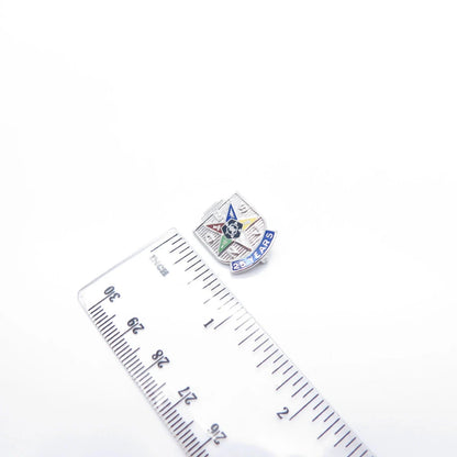 925 Sterling Silver Vintage Enamel Order of the Eastern Star 25 Years Pin Brooch