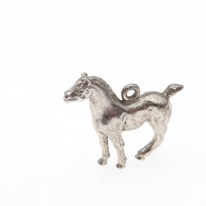 J.M. Fisher 925 Sterling Silver Vintage Horse 3D Mini Charm Pendant