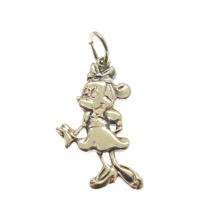 DISNEY 925 Sterling Silver Vintage Minnie Mouse Pendant