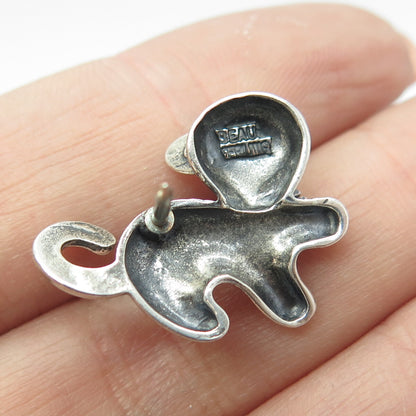 BEAU 925 Sterling Silver Vintage Cat / Kitty Lapel Pin