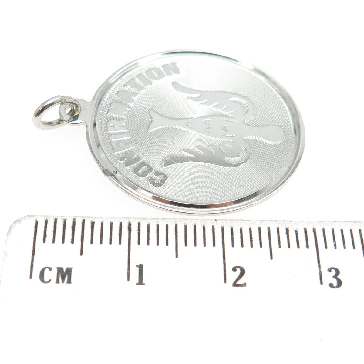 925 Sterling Silver Vintage "Confirmation" Holy Ghost Religious Pendant