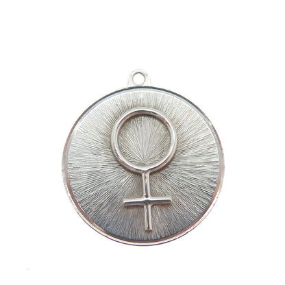 ANGELA CUMMINGS 925 Sterling Silver Vintage Female Symbol Charm Pendant