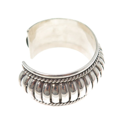 PRICILLA APACHE Old Pawn 925 Sterling Silver Vintage Adjustable Bracelet 6.25"