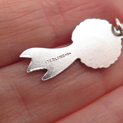 Griffith & Sons 925 Sterling Vintage Enamel 1st Place Lobster Lock Mini Pendant