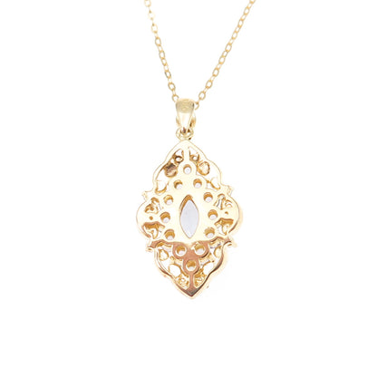 925 Sterling Silver Gold Plated Real Tanzanite Cable Chain Necklace 18"