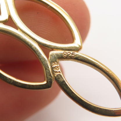 925 Sterling Silver Gold Plated T & B Modernist Pendant