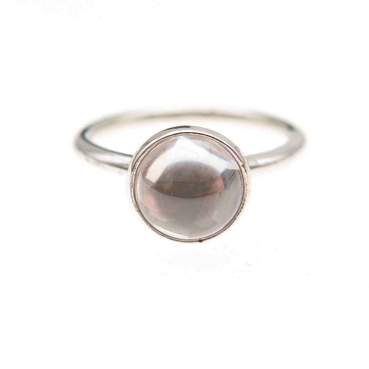 Pandora 925 Sterling Silver Clear Crystal Poetic Droplet Ring Size 6