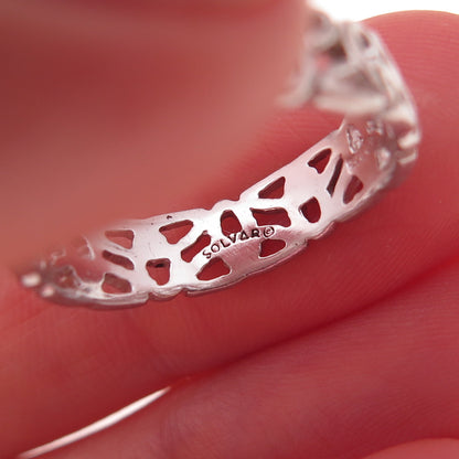 Solvar 925 Sterling Silver Vintage Ireland Celtic Trinity Knot Ring Size 7.25