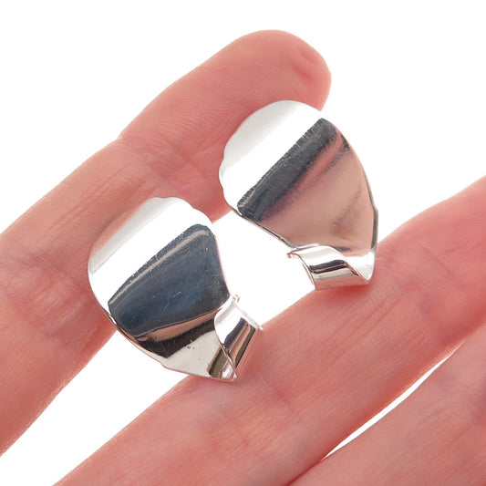 Felch Danecraft 925 Sterling Silver Vintage Modernist Screw Back Earrings