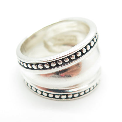 925 Sterling Silver Vintage Granulated Modernist Ring Size 7