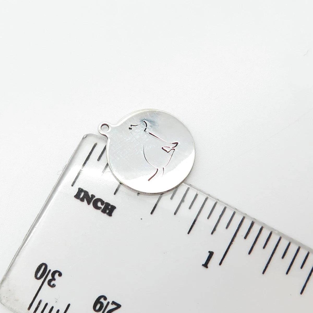 925 Sterling Silver USA Two In Town Dog / Puppy Charm Pendant