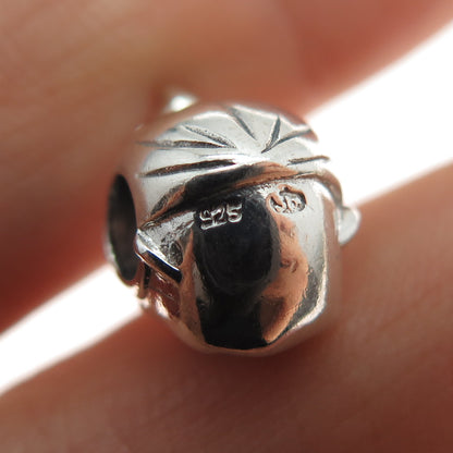 Reflection Beads 925 Sterling Silver Little Girl's Head Slide Bead Charm