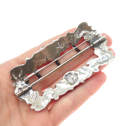 ROBERT PRINGLE & SONS Sterling Antique 1900 Birmingham Belt Buckle Pin Brooch