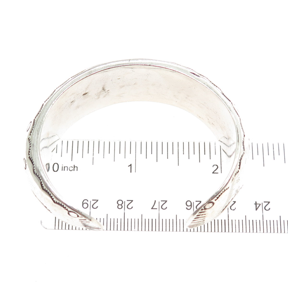 Old Pawn 925 Sterling Silver Vintage Kingman Turquoise Adjustable Bracelet 6"