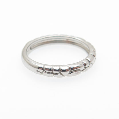 925 Sterling Silver Dragon Skin Band Ring Size 6.75