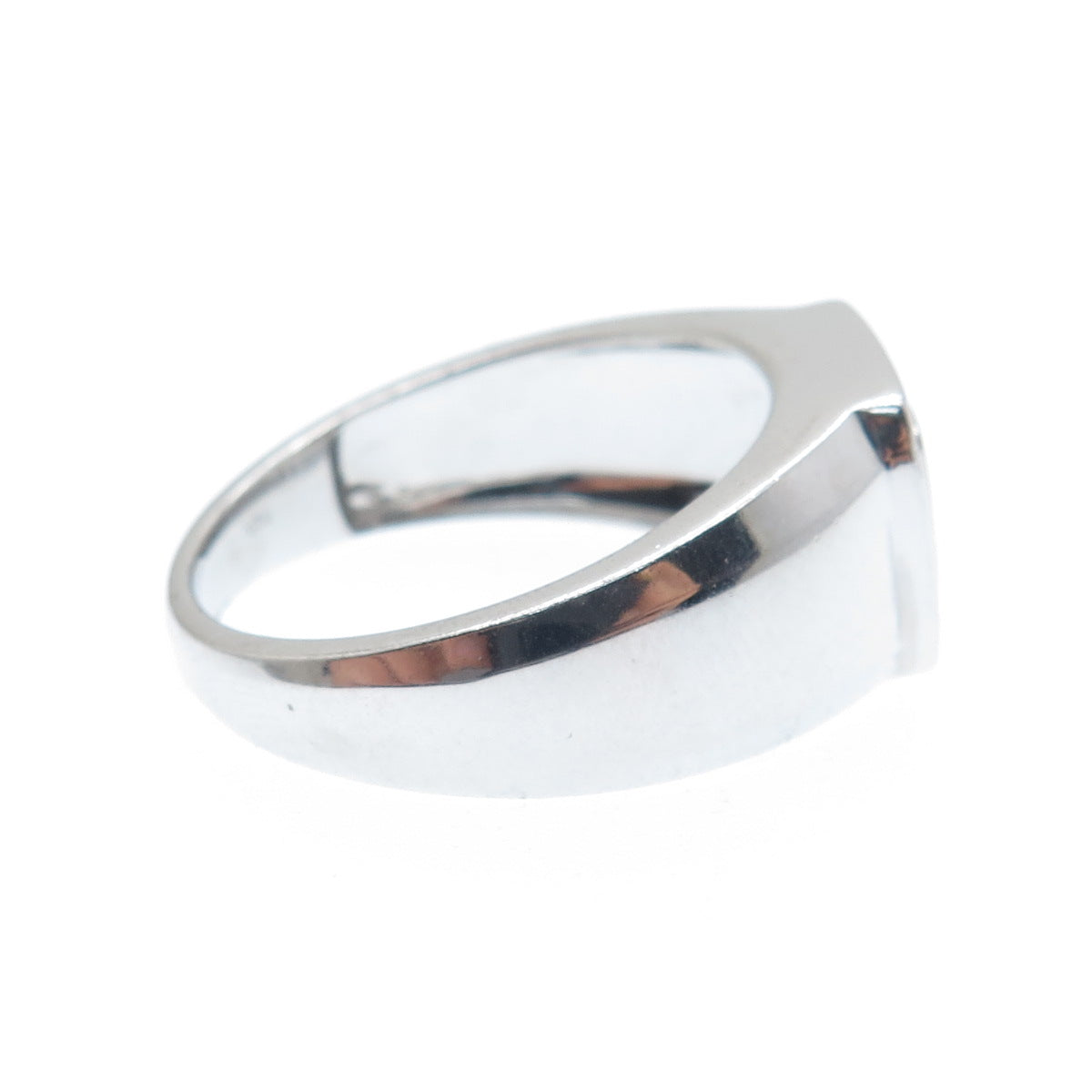 925 Sterling Silver Black Rhodium Round-Cut C Z Woven Ring Size 10