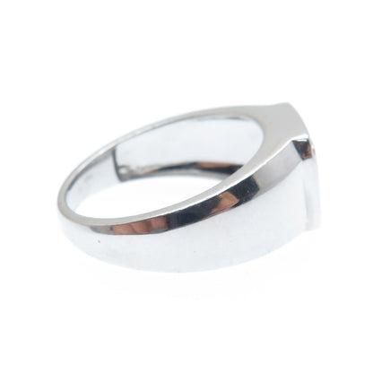 925 Sterling Silver Black Rhodium Round-Cut C Z Woven Ring Size 10