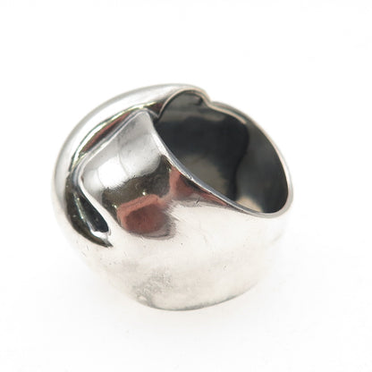 925 Sterling Silver Vintage Modernist Oxidized Ring Size 5.25