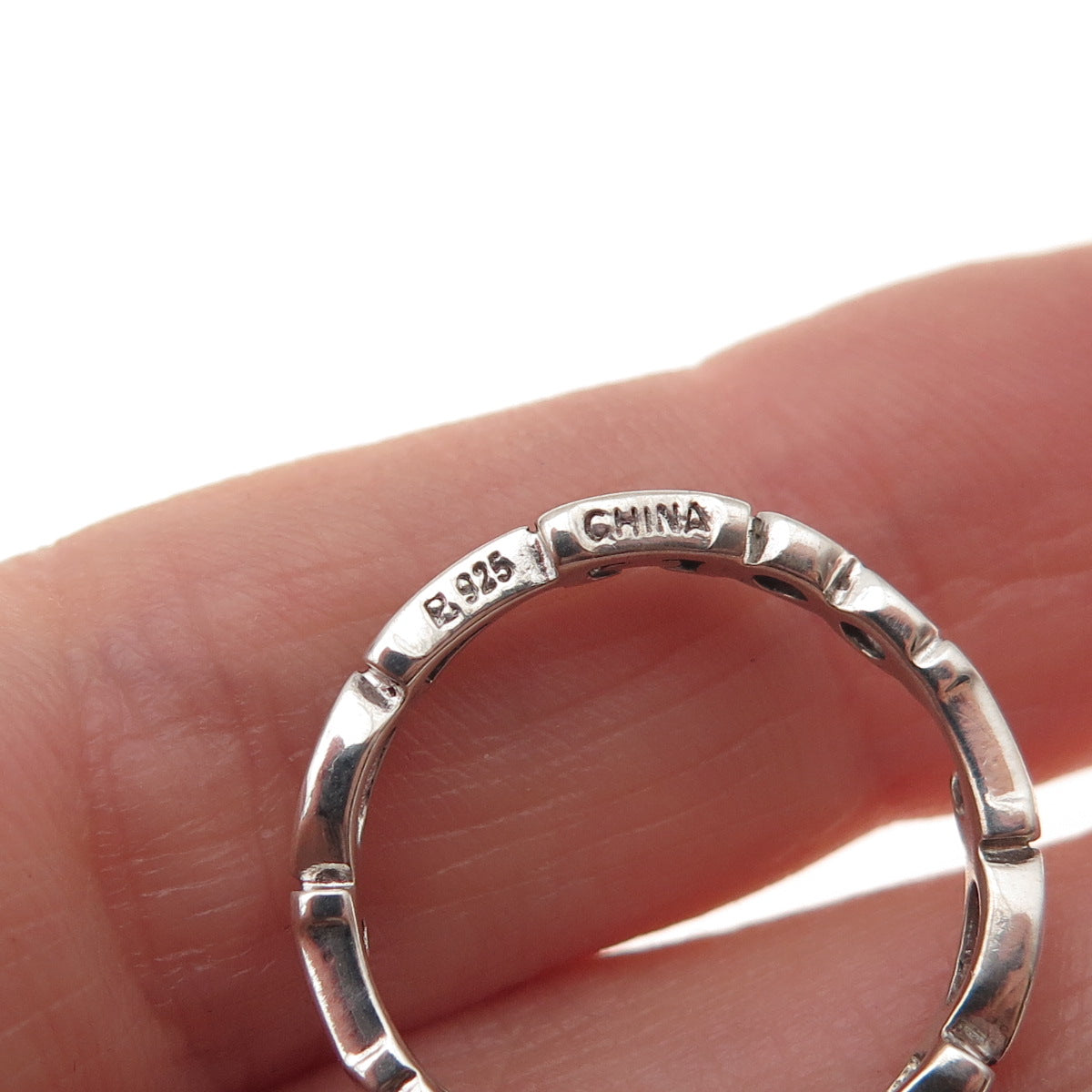 Ross Simons 925 Sterling Silver Vintage Love Oxidized Band Ring Size 5.75