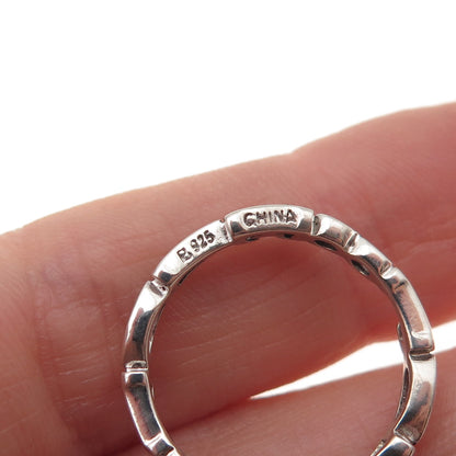 Ross Simons 925 Sterling Silver Vintage Love Oxidized Band Ring Size 5.75