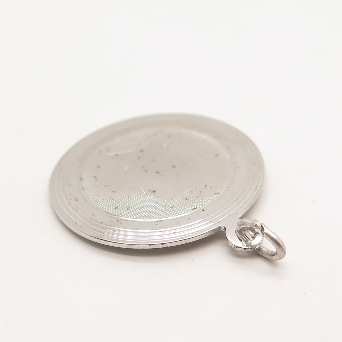 925 Sterling Silver Vintage Man Profile Round Pendant
