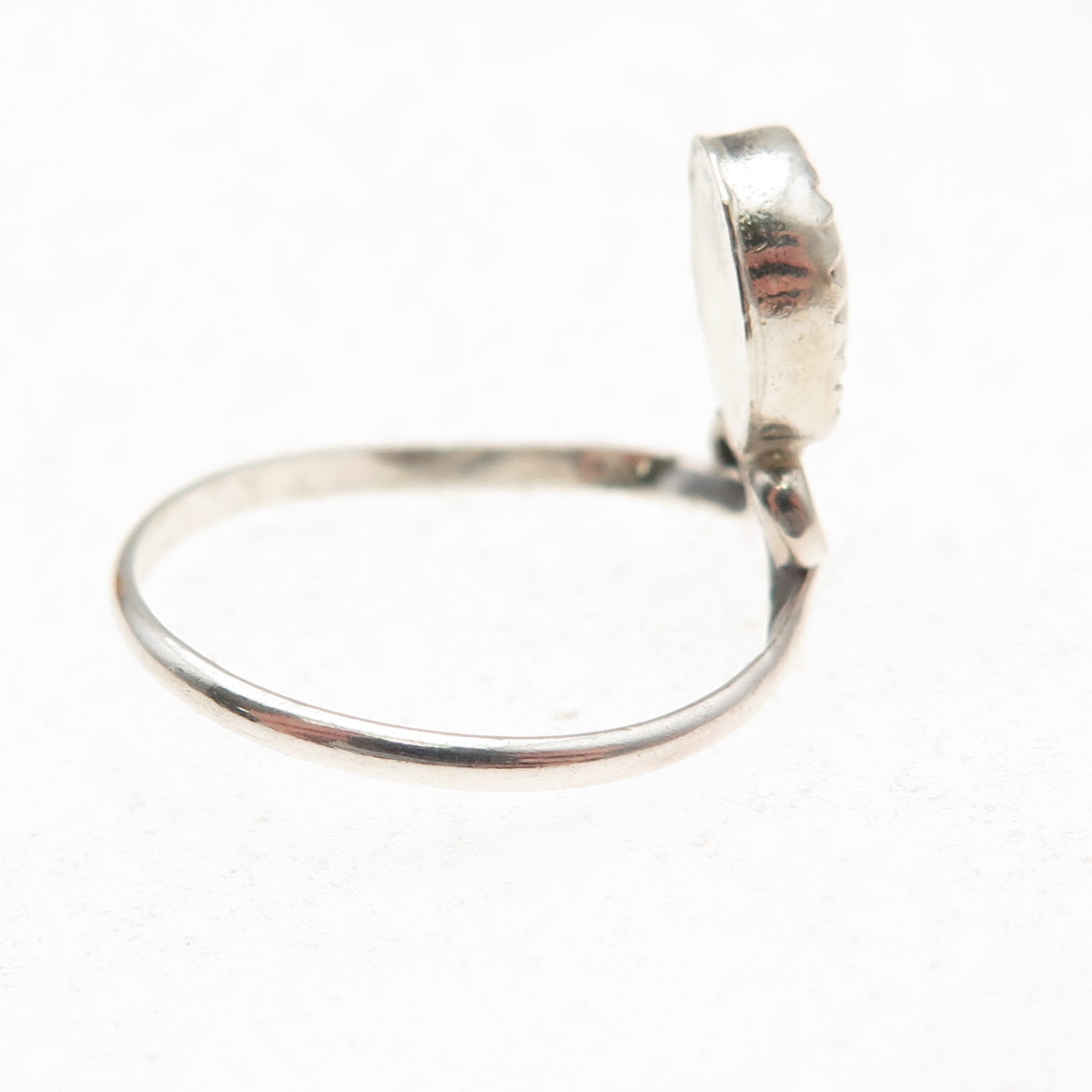 Old Pawn 925 Sterling Silver Vintage Southwestern MOP Tribal Ring Size 7.75