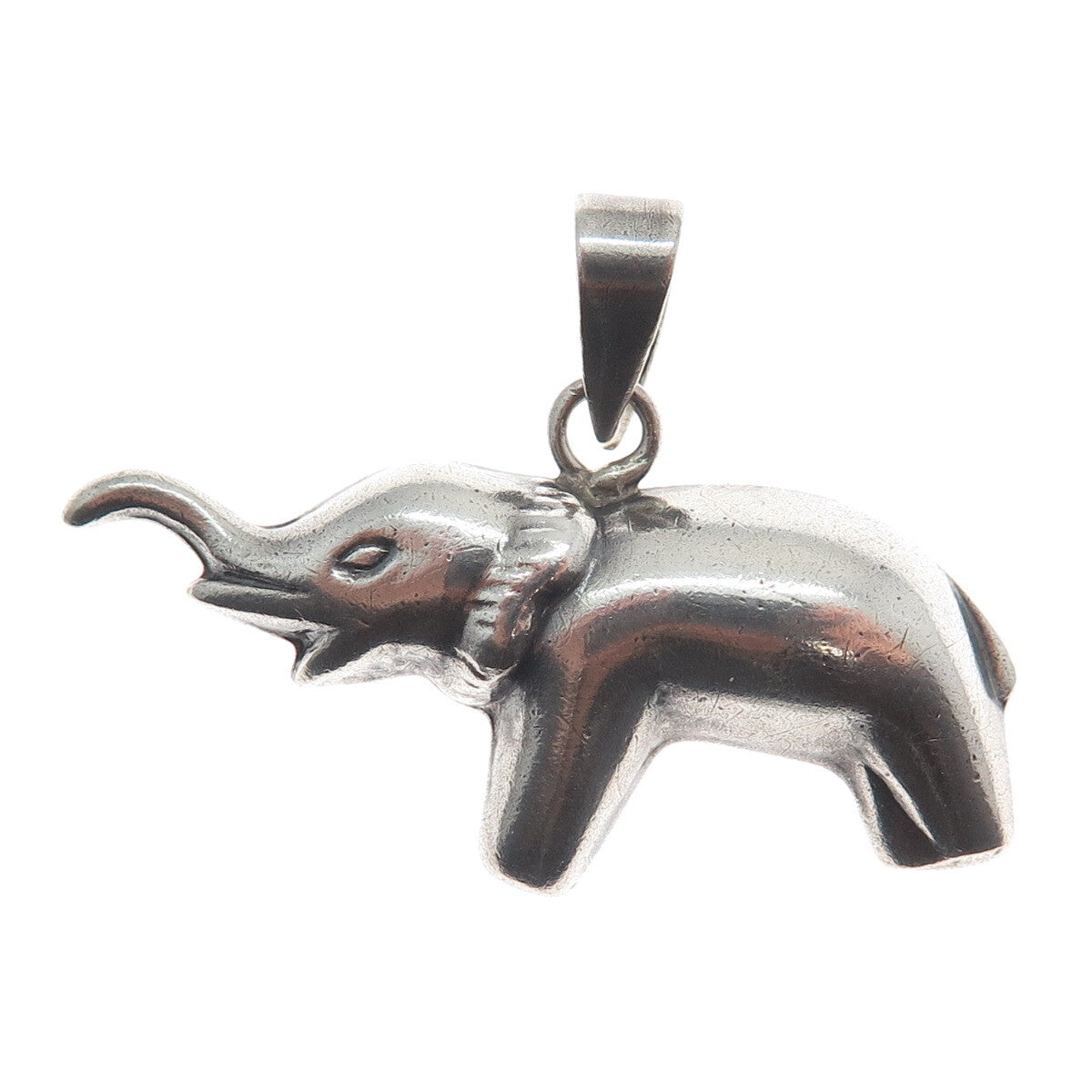 925 Sterling Silver Vintage Elephant for Good Luck Pendant