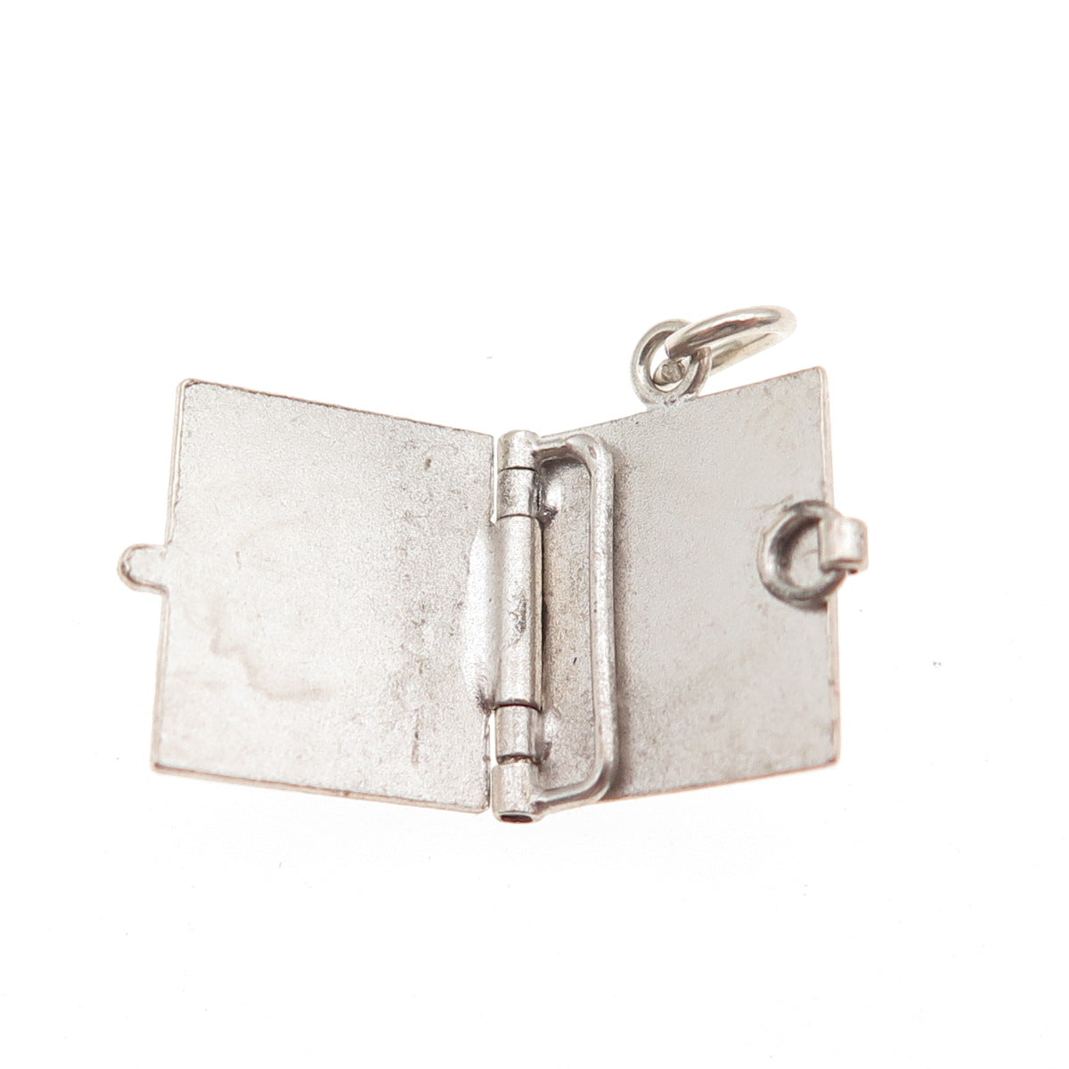 925 Sterling Silver Vintage Bible Locket Mini Charm Pendant
