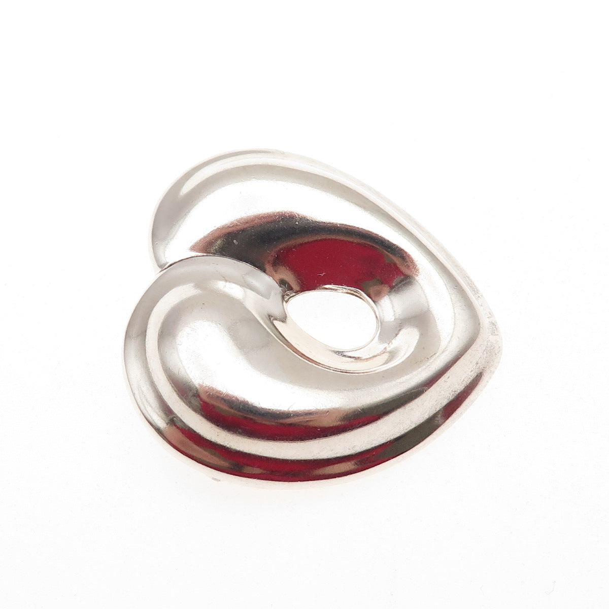 Robert Lee Morris 925 Sterling Silver Vintage Modernist Heart Pin Brooch