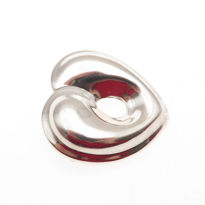Robert Lee Morris 925 Sterling Silver Vintage Modernist Heart Pin Brooch