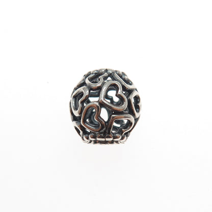 PANDORA 925 Sterling Silver Open Your Heart Slide Bead Charm