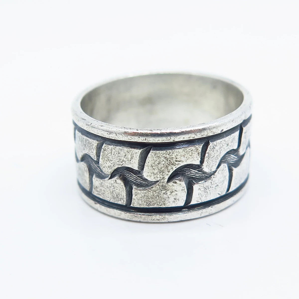 925 Sterling Silver Vintage Braided Band Ring Size 6.75