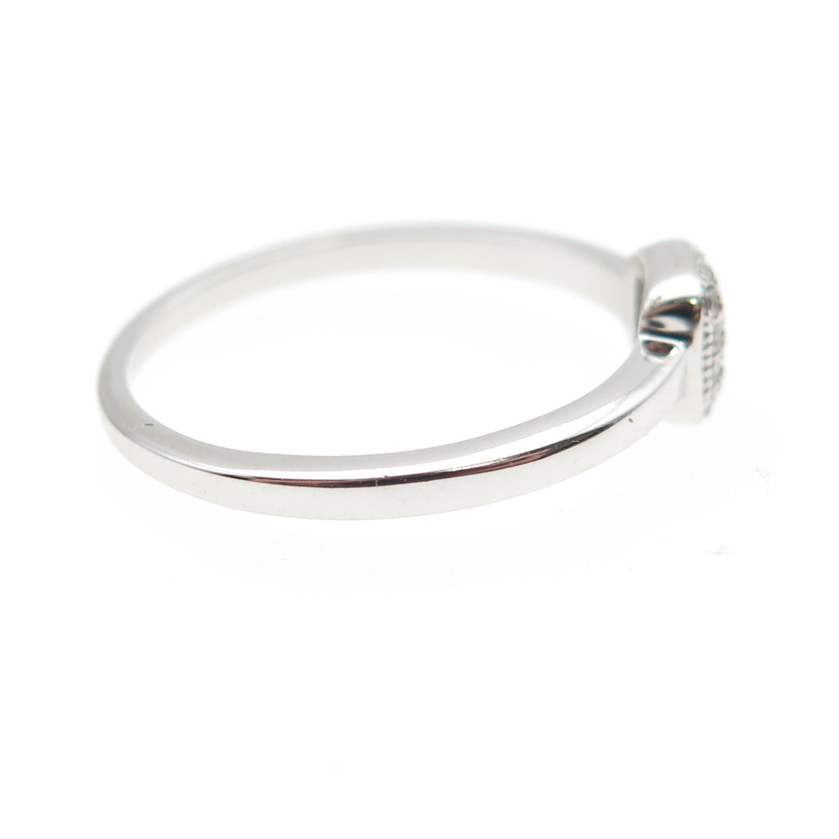 925 Sterling Silver Round-Cut C Z Engagement Ring Size 7