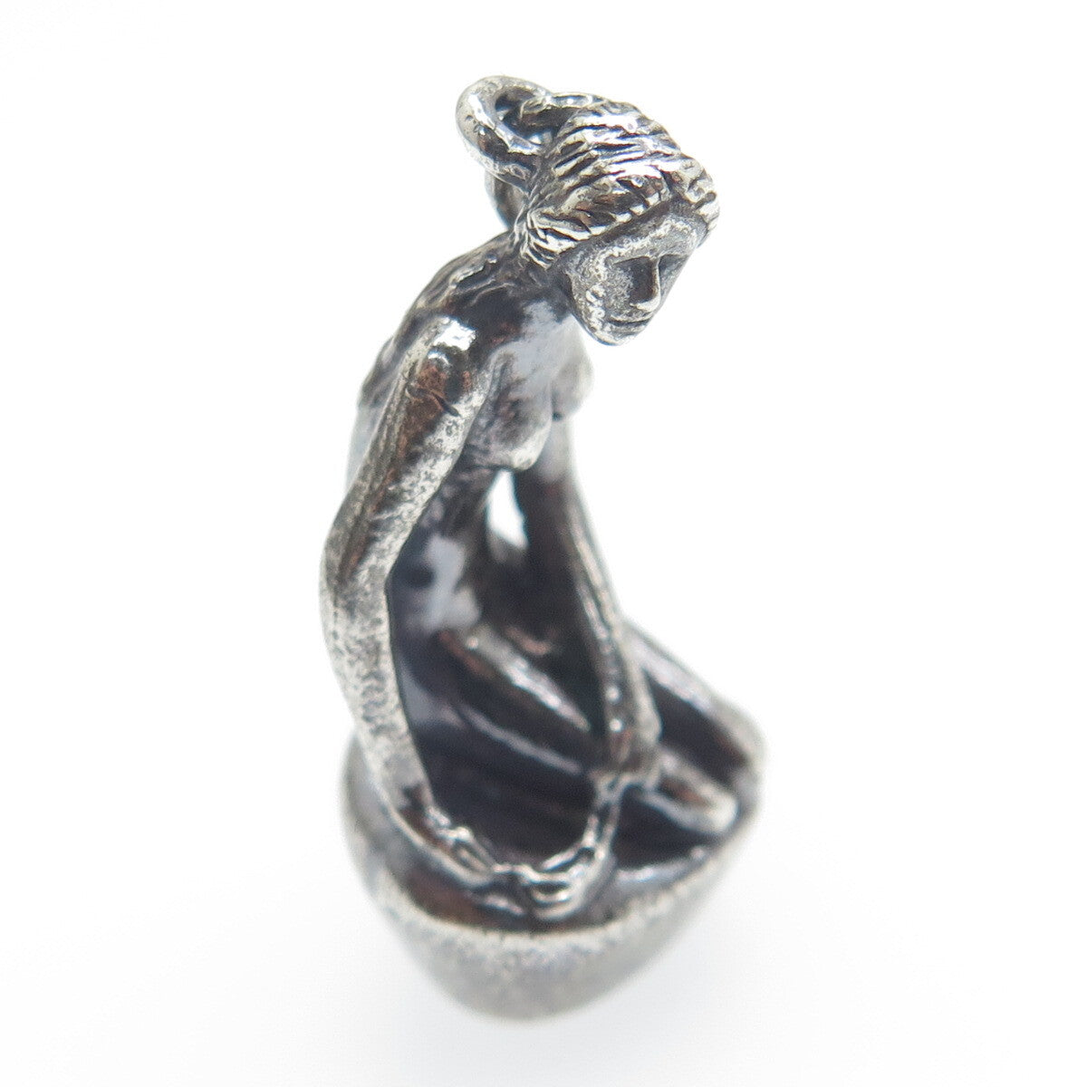 BERNARD HERTZ 925S Sterling Silver Vintage Denmark Mermaid 3D Charm Pendant