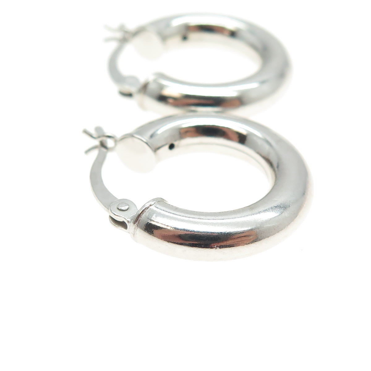 925 Sterling Silver Small Tube Hoop Earrings